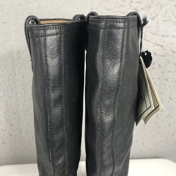 Frye Boots Womens 6.5 Black Western Harness Cowboy Ranch Rodeo NEW - Picture 8 of 16